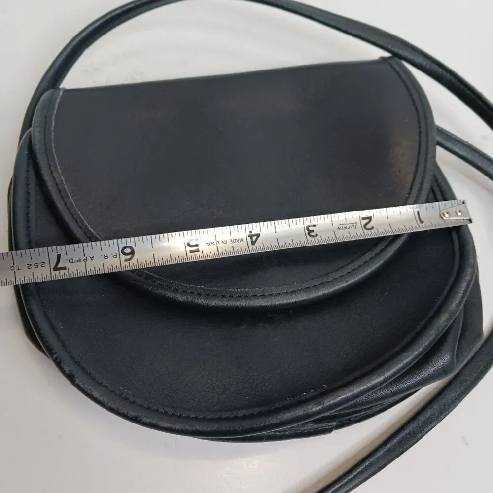 Coach Casey Black Leather Crossbody Vintage Handbag Purse